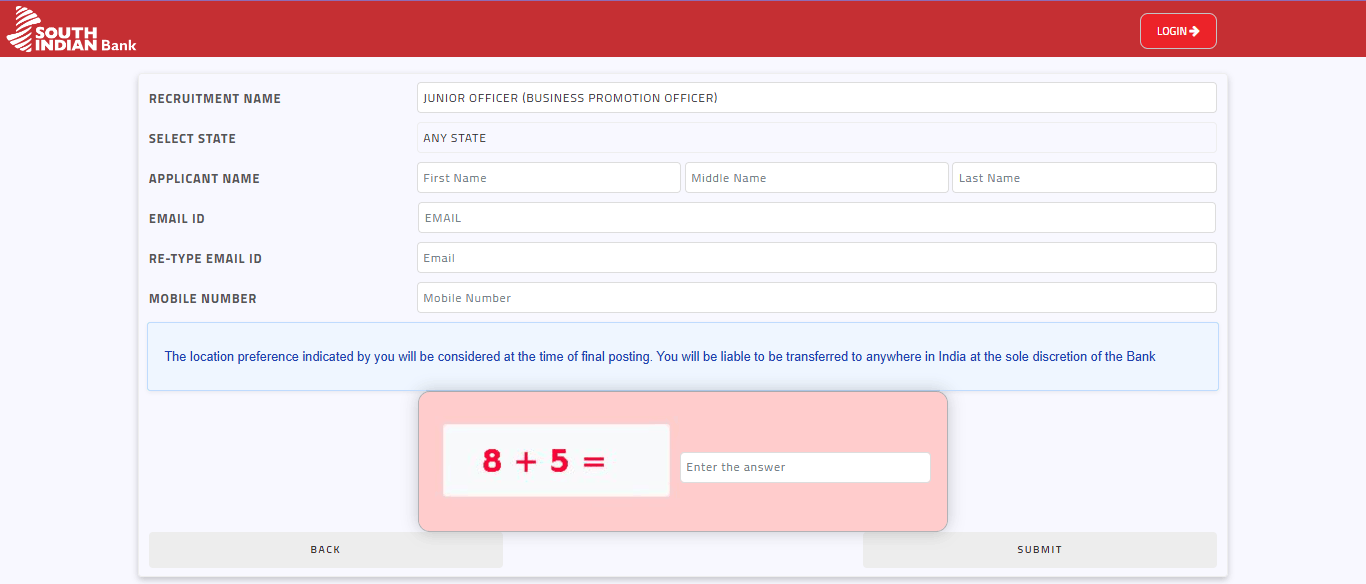 South Indian Bank Junior Officer Vacancy 2026