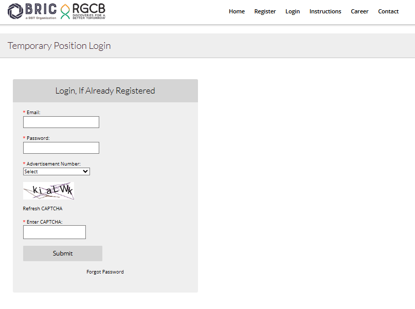 RGCB Laboratory Technologist Intern Recruitment 2026