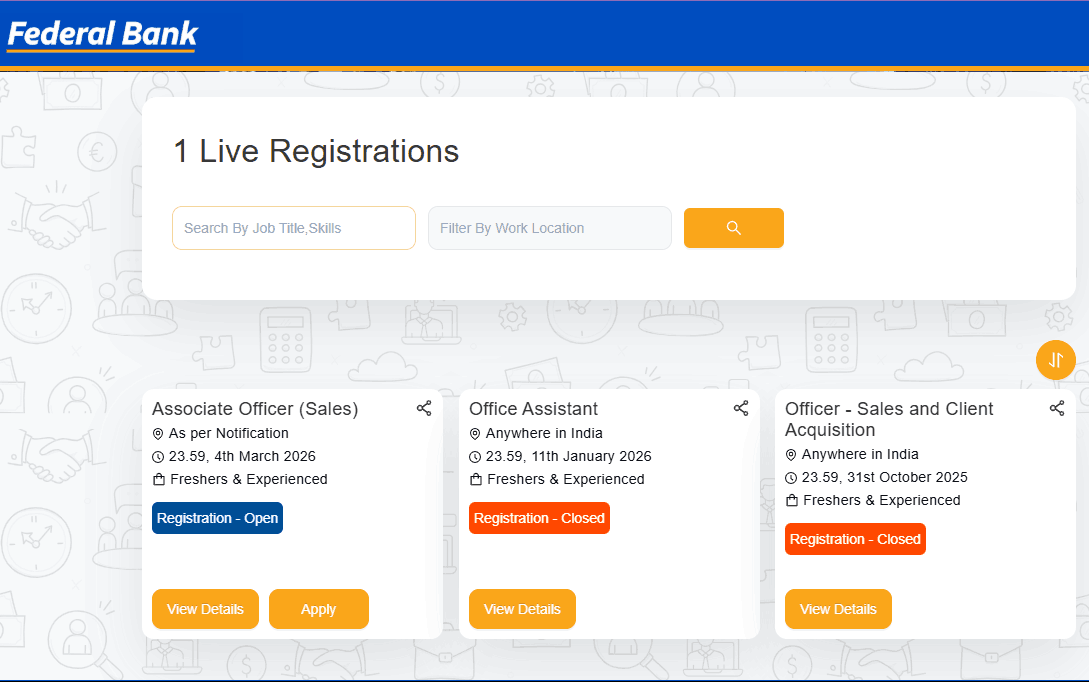Federal Bank Associate Officer Recruitment 2026