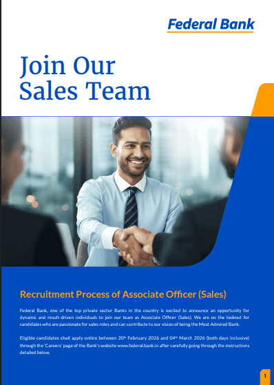 Federal Bank Associate Officer Syllabus 2026