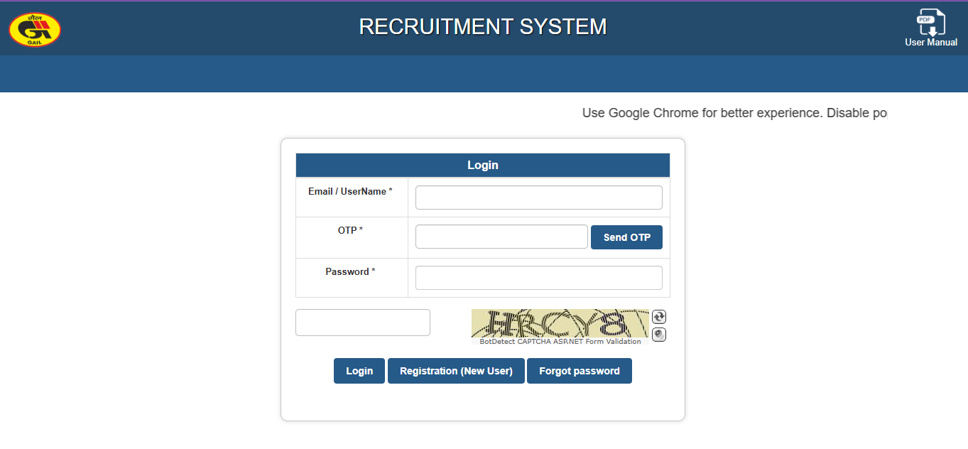 GAIL Executive Trainee Recruitment 2026