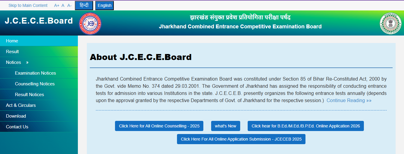 JCECEB Jharkhand BEd Admissions Online Apply 2026