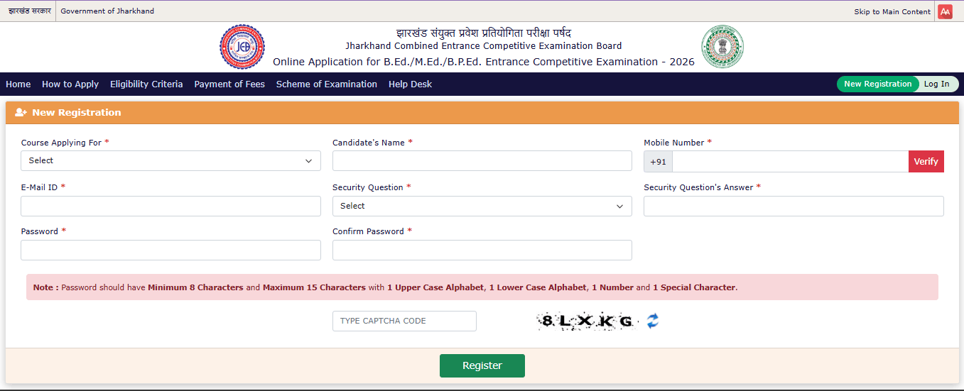 JCECEB Jharkhand BEd Admissions Online Apply 2026