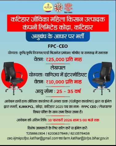 Bihar Jeevika Lekhpal Vacancy 2026