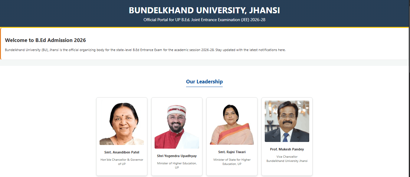 UP B.Ed Admission 2026