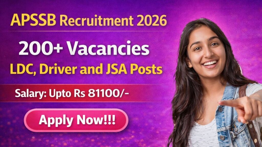 APSSB Recruitment Online Form 2026