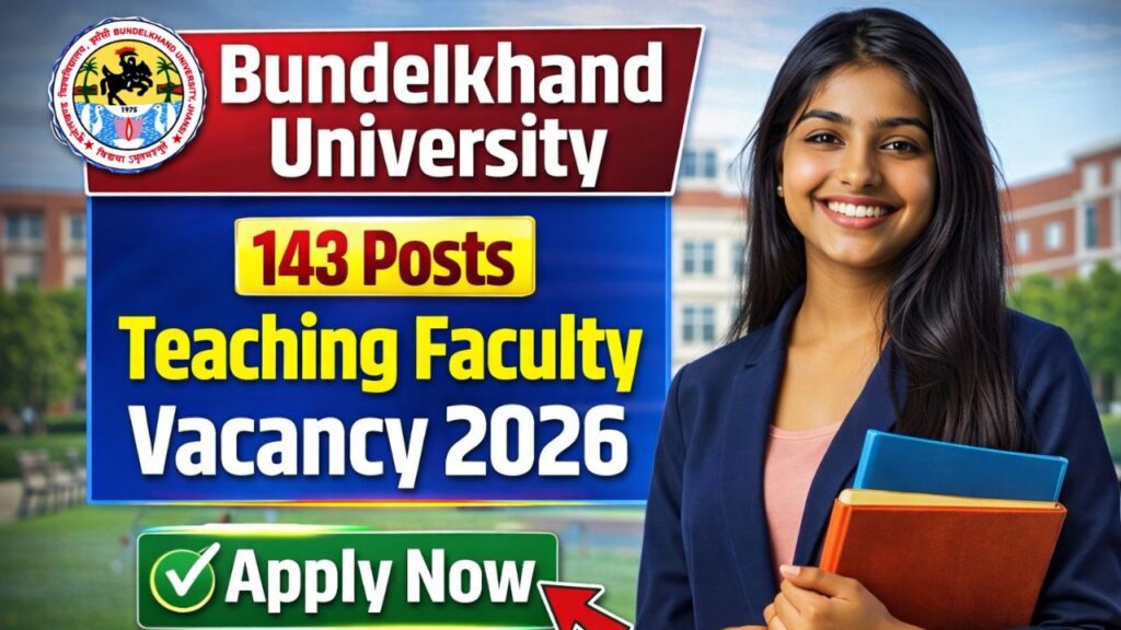 Bundelkhand University Teaching Faculty Vacancy 2026