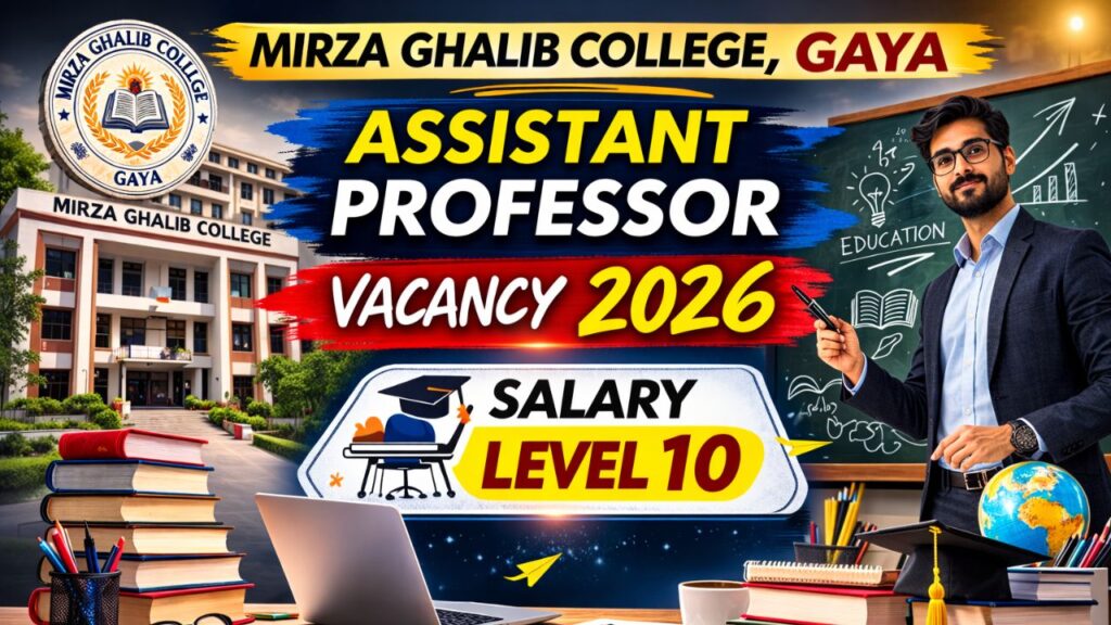 Mirza Ghalib College Gaya Assistant Professor Vacancy 2026