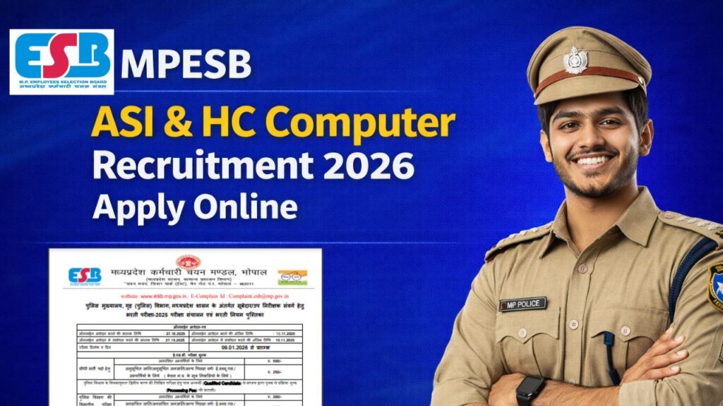 MPESB ASI & HC Computer Recruitment 2026