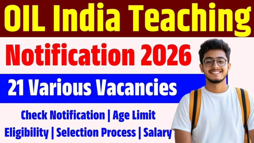 OIL India Teaching Recruitment 2026