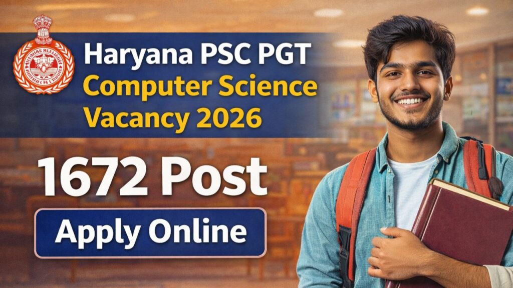 Haryana PSC PGT Computer Science Vacancy 2026