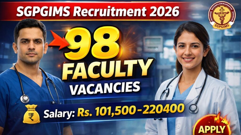 SGPGIMS Faculty Vacancy 2026