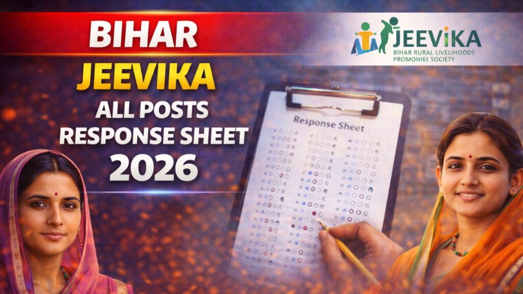 Bihar Jeevika All Posts Responce Sheet 2026
