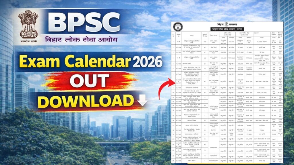 BPSC Exam Calendar 2026