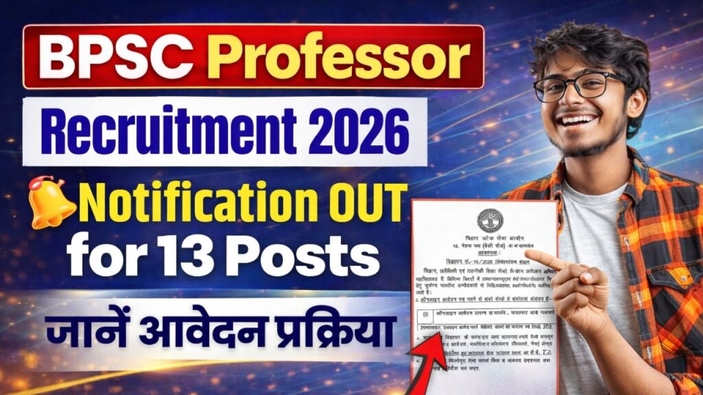 BPSC Professor Online Form 2026