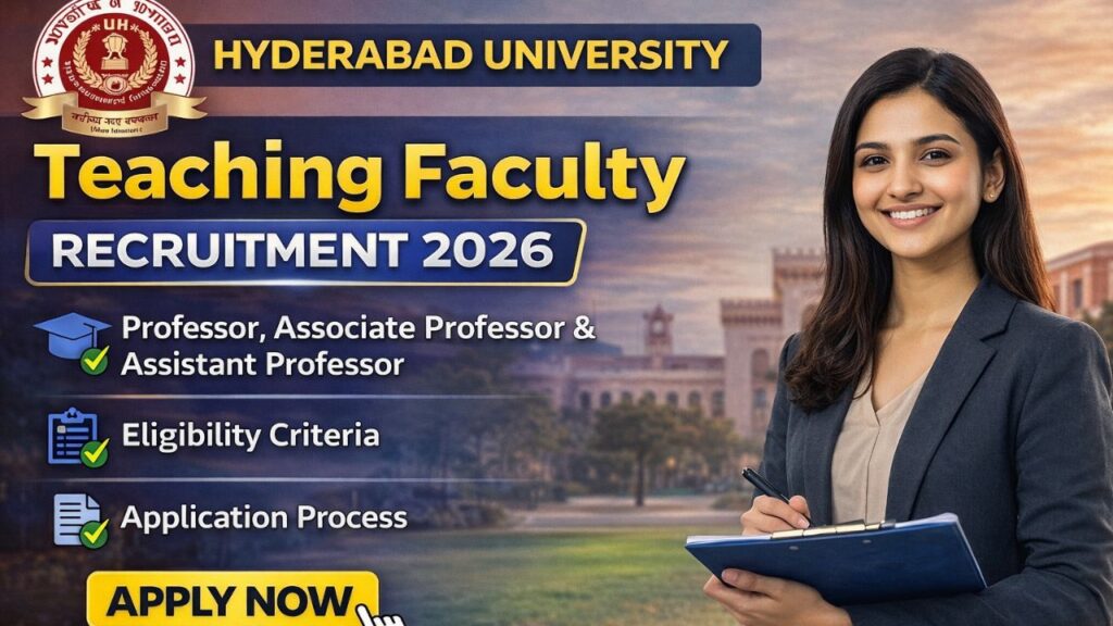 Hyderabad University Teaching Faculty Recruitment 2026