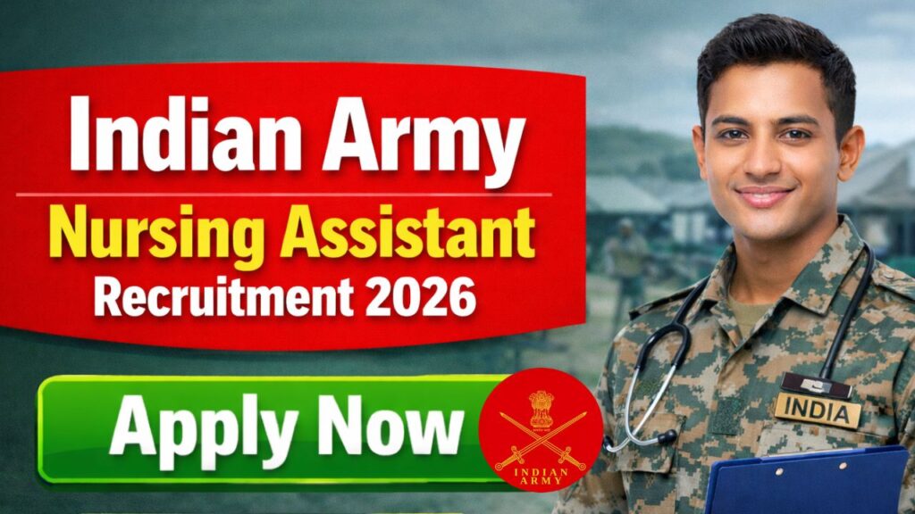 Indian Army Nursing Assistant Recruitment 2026