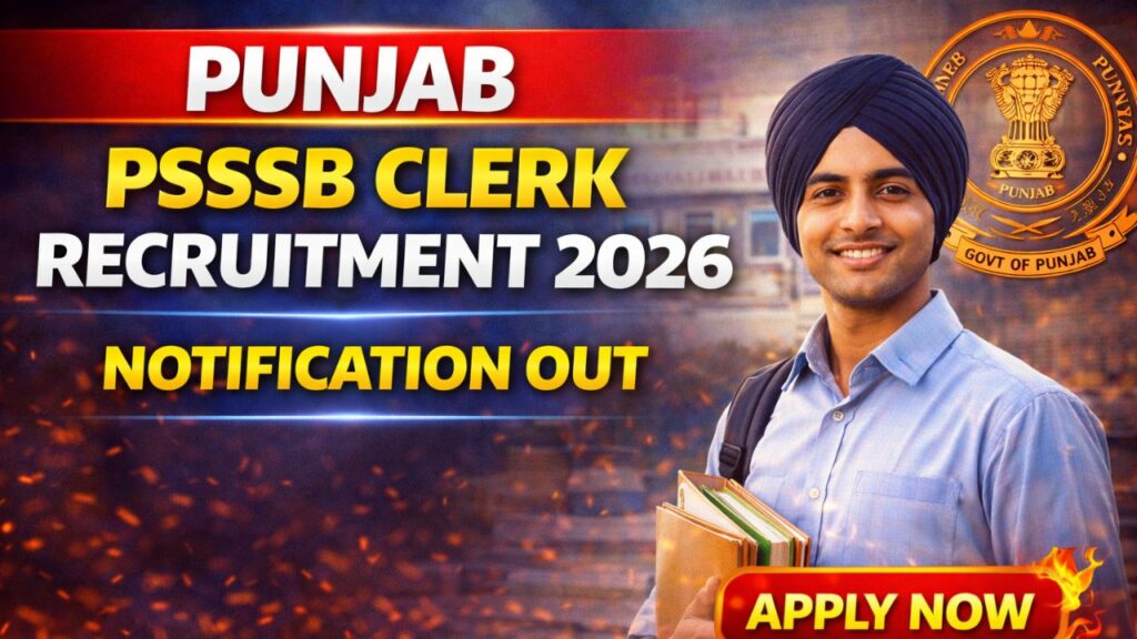 Punjab PSSSB Clerk Recruitment 2026