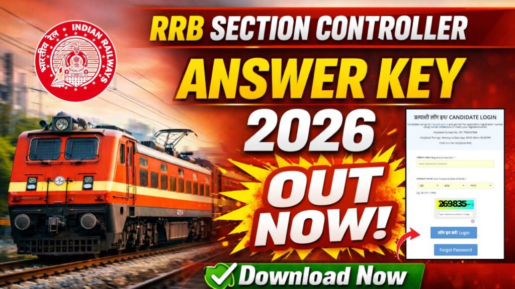 RRB Section Controller Answer Key 2026