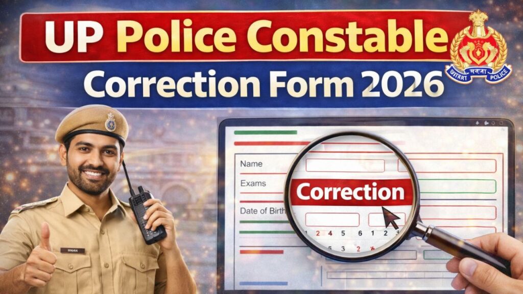 UP Police Constable Correction Form 2026