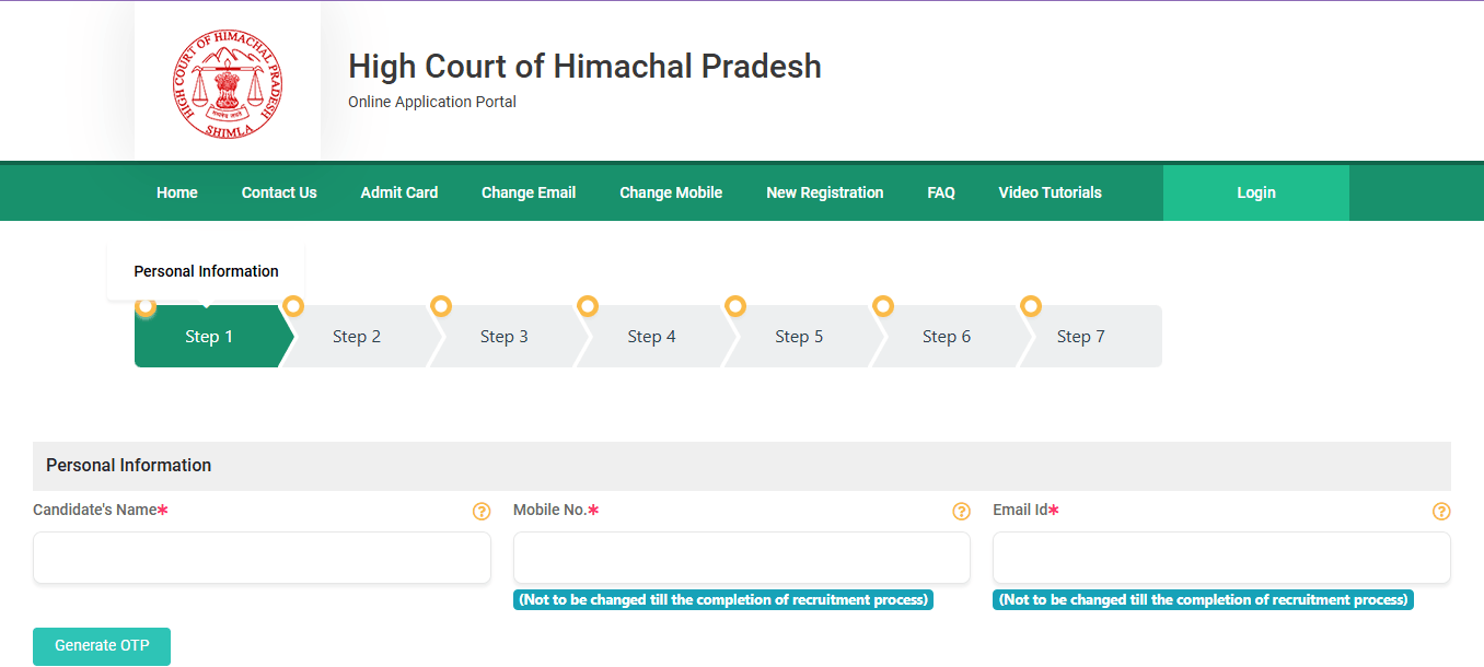 HP High Court Recruitment 2026