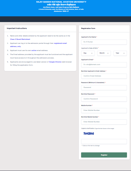 RGNAU MBA Admission 2026-27