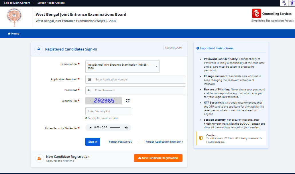 West Bengal WBJEE Notification 2026