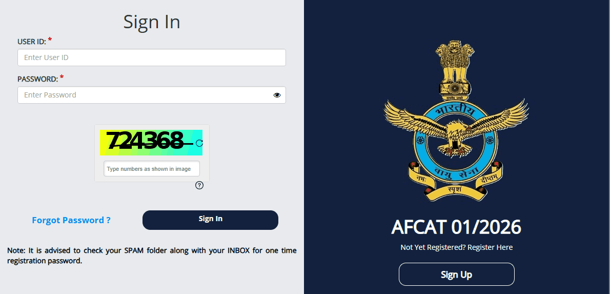 Air Force AFCAT 01/2026 Result