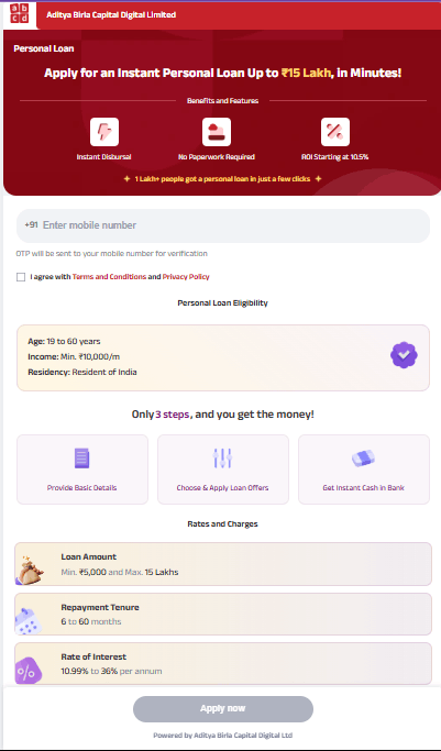  Aditya Birla Personal Loan Apply Online 2026