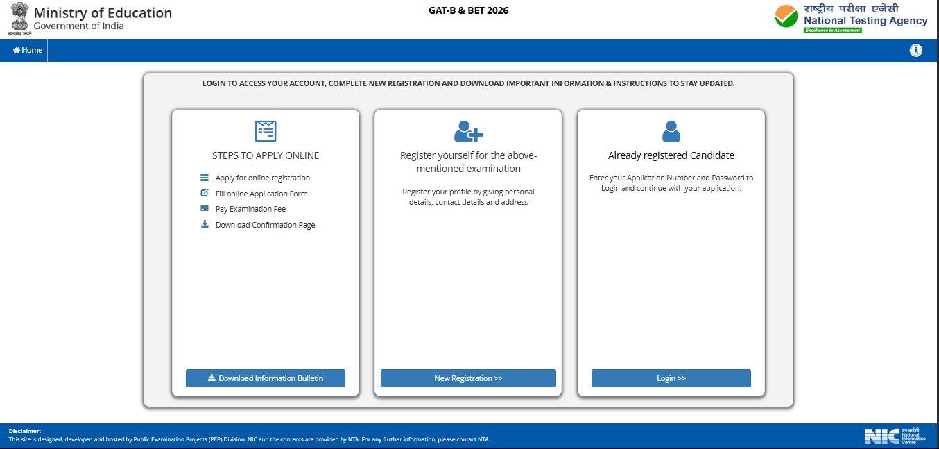 NTA GAT B & BET Admission 2026