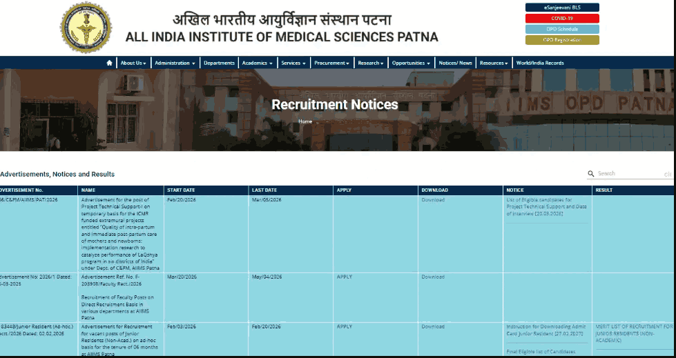 AIIMS Patna Faculty Recruitment 2026