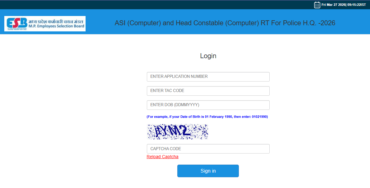 MPESB ASI & HC Computer Answer Key 2026