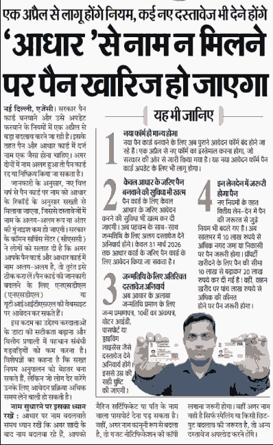 PAN Card New Rules 2026