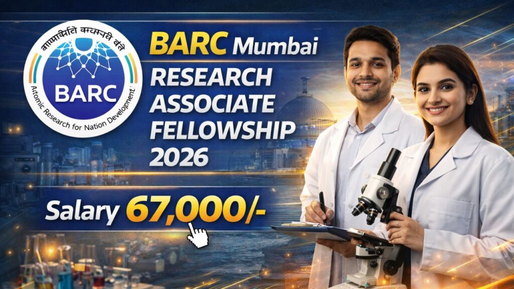 BARC Mumbai Research Associate Fellowship 2026