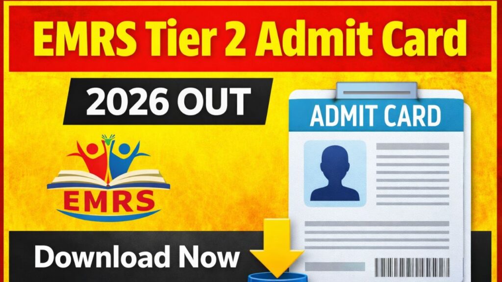 EMRS Tier 2 Admit Card 2026