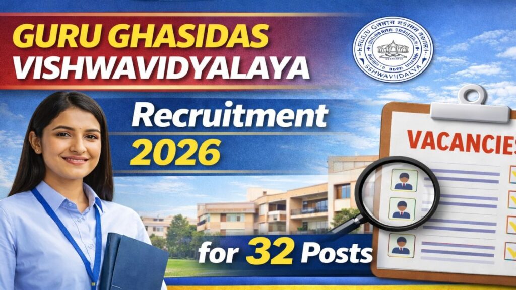 Guru Ghasidas Vishwavidyalaya Faculty Recruitment 2026