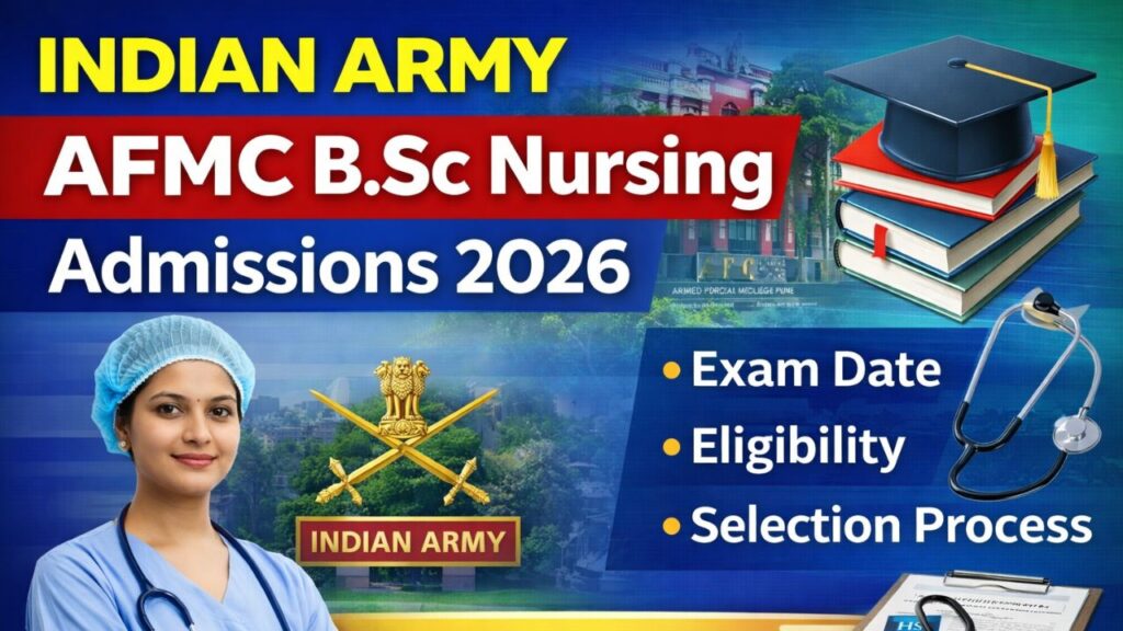 Indian Army AFMC B.Sc Nursing Admissions 2026