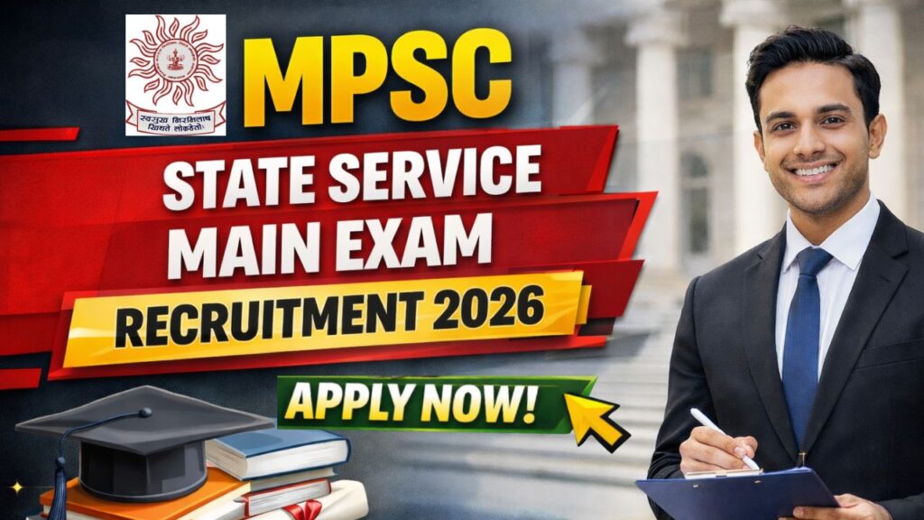 MPSC State Service Main Exam Recruitment 2026
