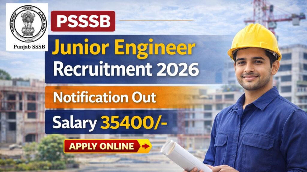 PSSSB Junior Engineer Recruitment 2026