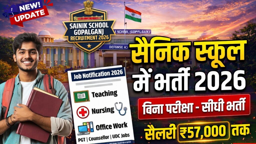 Sainik School Gopalganj Vacancy 2026