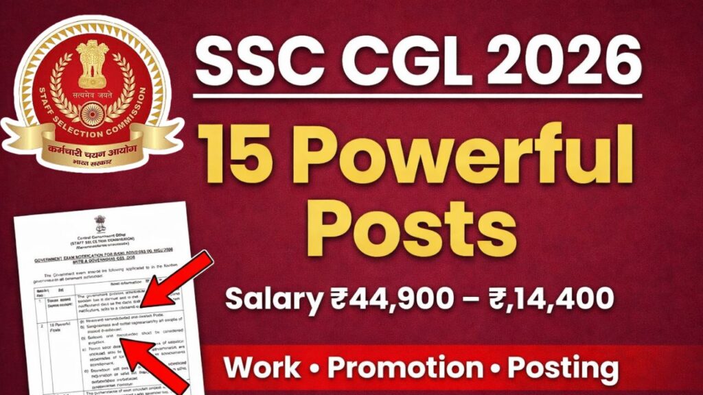 SSC CGL Job Profile 2026
