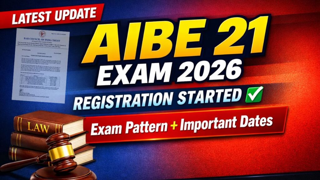 AIBE 21 Exam Online Apply 2026