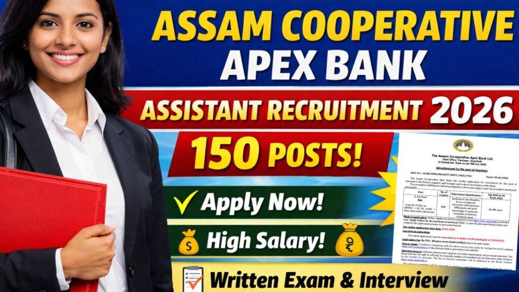 Assam Cooperative Apex Bank Assistant Recruitment 2026