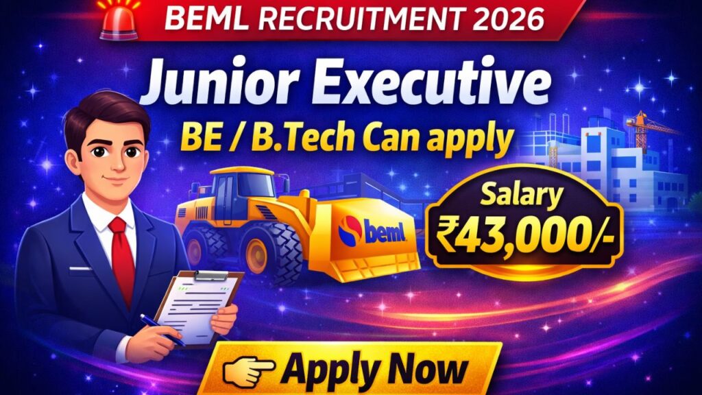 BEML Junior Executive Recruitment 2026