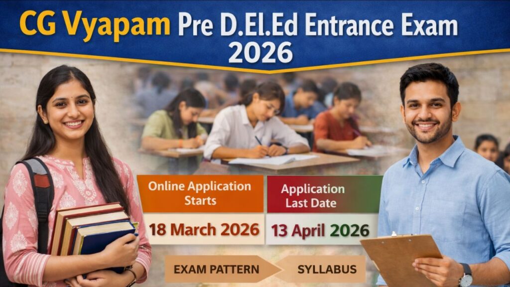 CG Vyapam Pre DElEd 2026