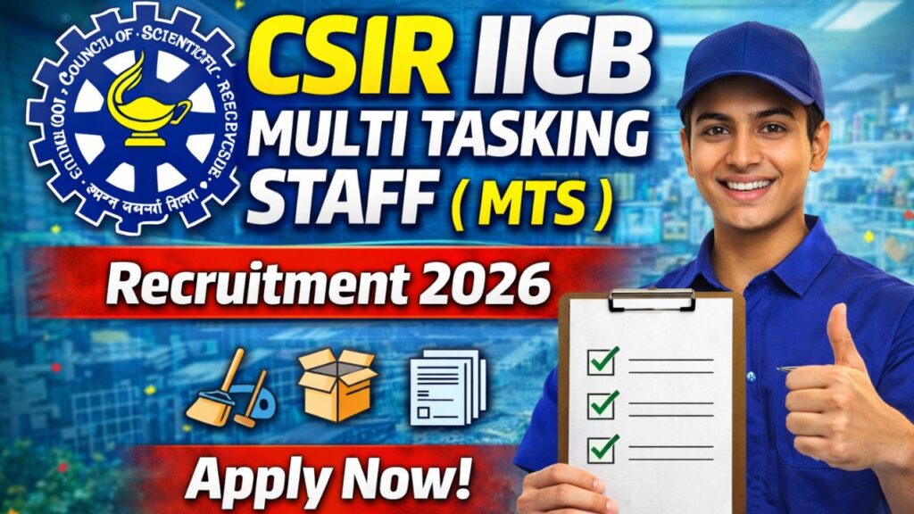 CSIR IICB Multi Tasking Staff ( MTS ) Recruitment 2026