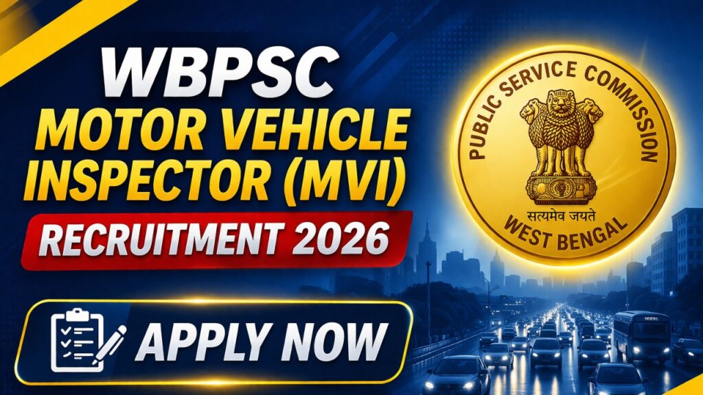 WBPSC Motor Vehicle Inspector (MVI) Recruitment 2026