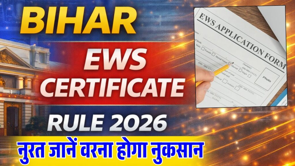 Bihar EWS Certificate Rule 2026