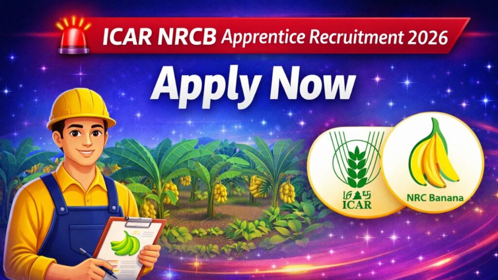 ICAR NRCB Apprentice Recruitment 2026