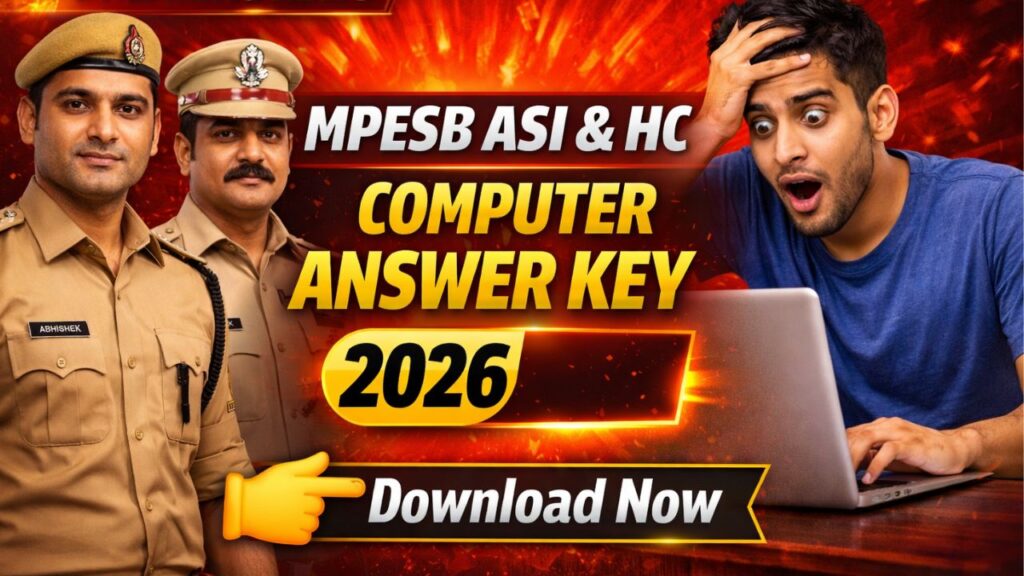 MPESB ASI & HC Computer Answer Key 2026